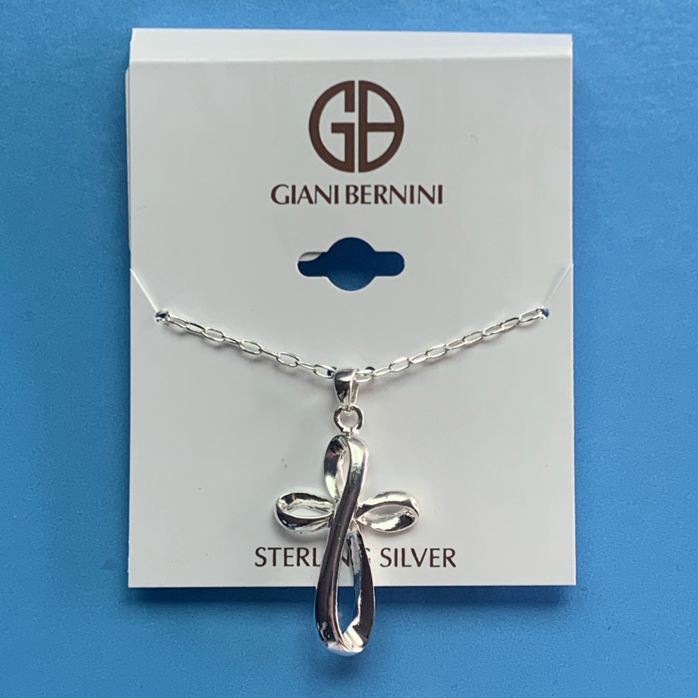 NWT Giani Bernini Infinity Cross sterling silver necklace